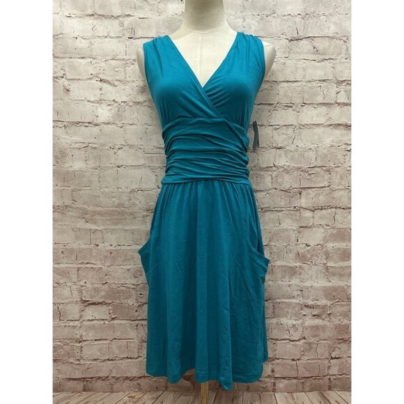 Athleta Dresses & Skirts - Athleta Womens JURA Sleeveless Dress XXS Ruched Pockets Sporty Outdoor Turquoise